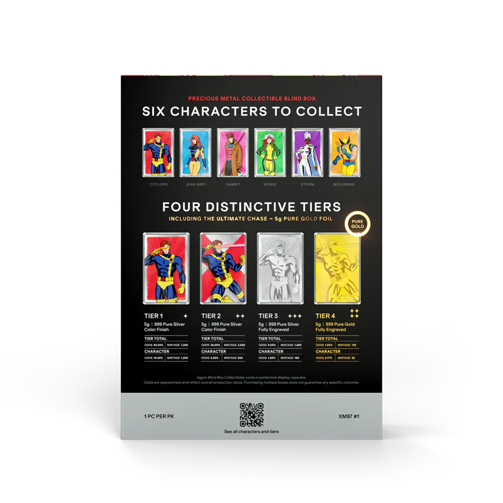 Marvel X-Men '97 Heroes 5g Silver Foil Blind Box by Agoro