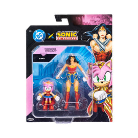 Amy and Wonder Woman 5 inch + 2.5 inch Multi Pack Sonic x DC Jakks Pacific