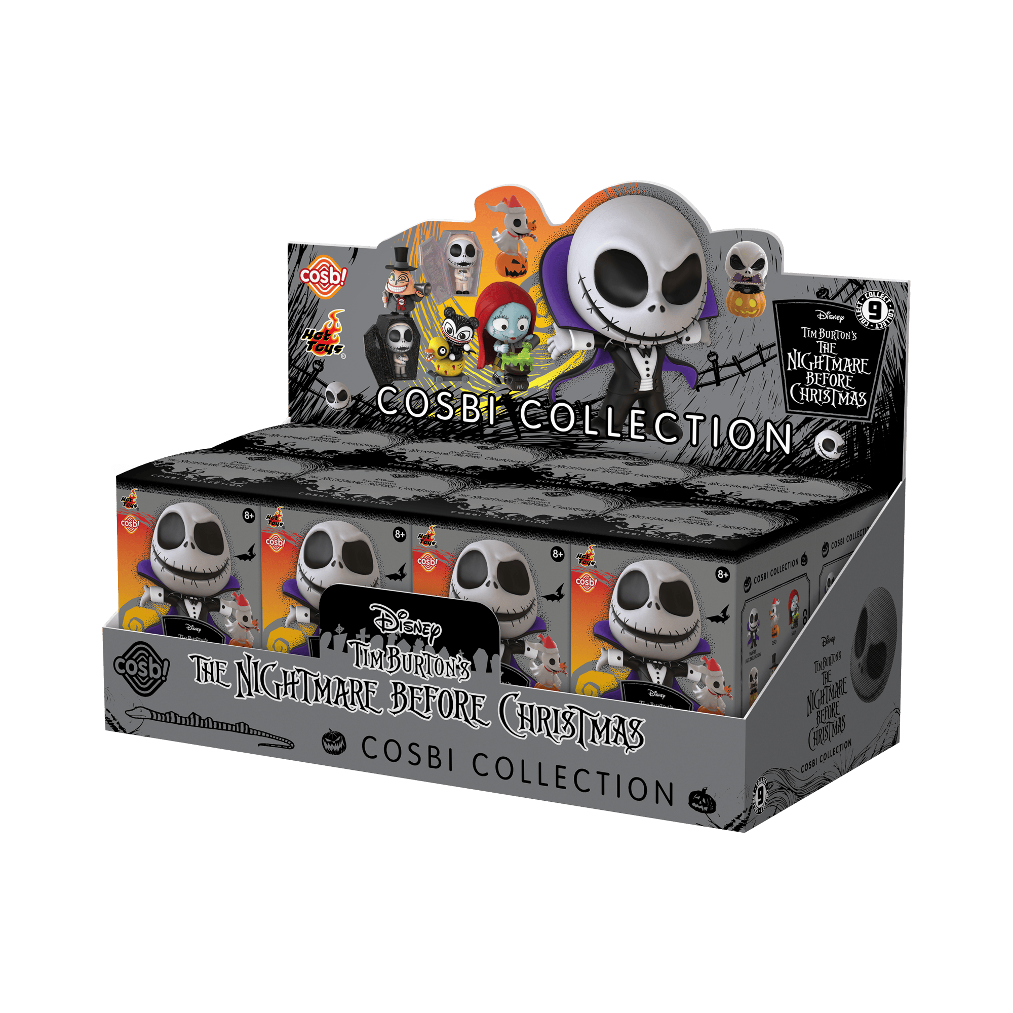 Disney's Nightmare Before Christmas Cosbi Bobble Head Sealed Case Contains 8 Blind Boxes