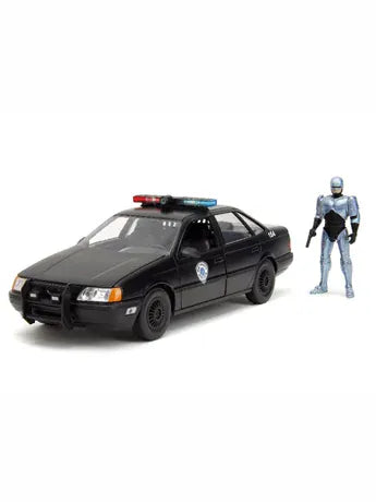 RoboCop Hollywood Rides 1:24 Scale 1986 Ford Taurus Police Car with RoboCop Figure by Jada Toys