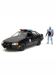 RoboCop Hollywood Rides 1:24 Scale 1986 Ford Taurus Police Car with RoboCop Figure by Jada Toys