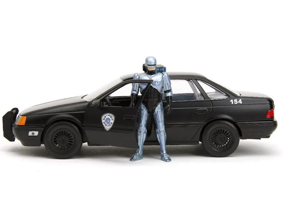 RoboCop Hollywood Rides 1:24 Scale 1986 Ford Taurus Police Car with RoboCop Figure by Jada Toys