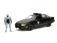 RoboCop Hollywood Rides 1:24 Scale 1986 Ford Taurus Police Car with RoboCop Figure by Jada Toys