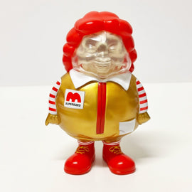 Gold & Red Clear Skull McSupersized Sofubi Vinyl 6" Figure by Ron English x Secret Base