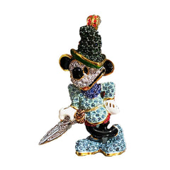 The Brave Little Tailor Mickey Mouse Jeweled Figurine by Arribas Bros x Disney with Swarovski® crystals
