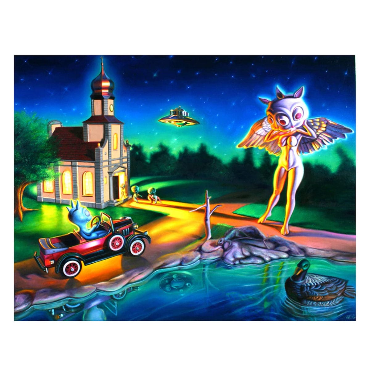 Greetings from Delusionville - Deluxe Hardcover Book by Ron English