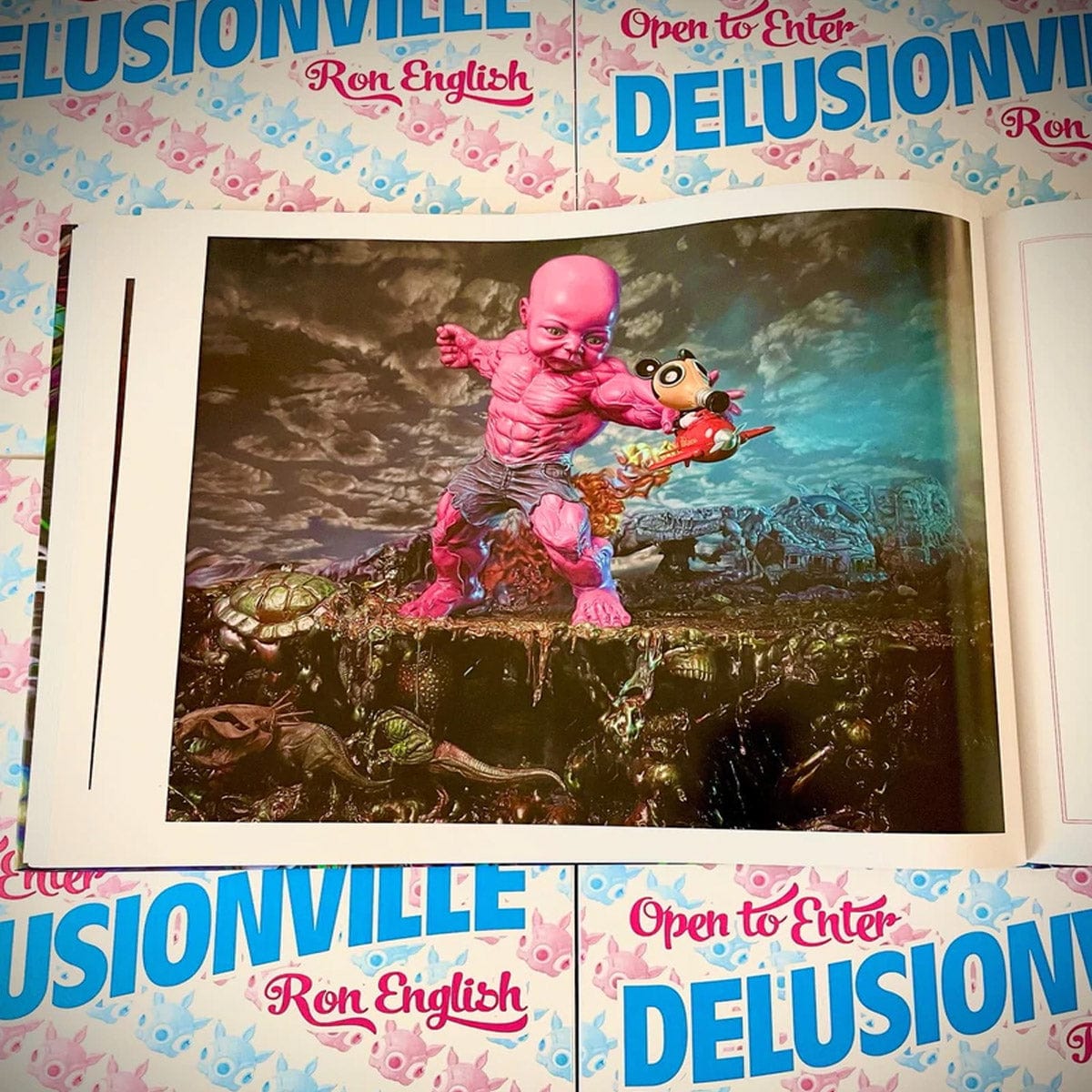 Greetings from Delusionville - Deluxe Hardcover Book by Ron English