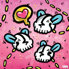 The Fooligans 'Pink' Limited Release 12x12 Single Canvas Print by Oddgrass x IamRetro