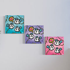 The Fooligans 'Complete Set' Limited Release 12x12 Single Canvas Prints by Oddgrass x IamRetro