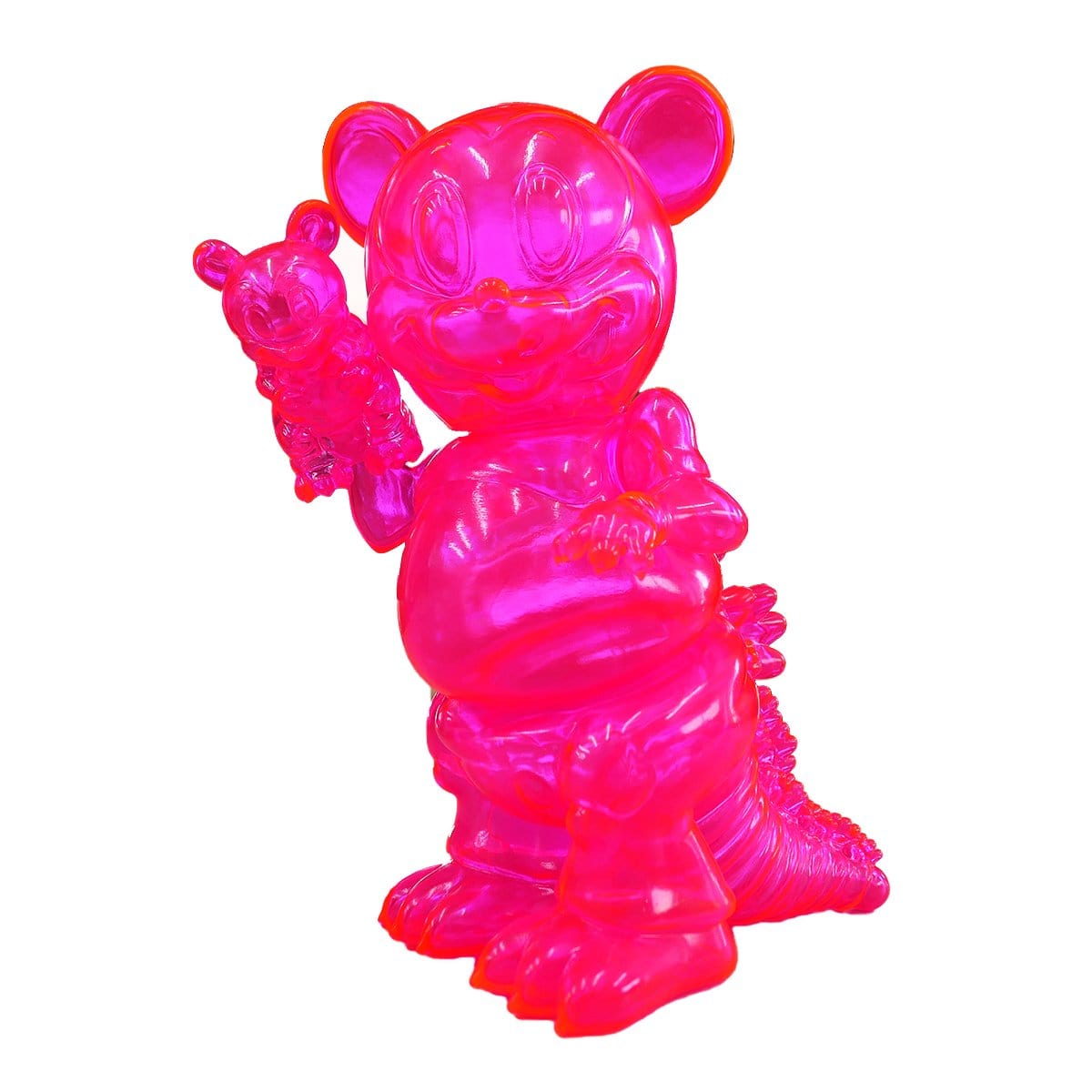 Mousezilla Clear Neon PK by Ron English Popaganda x Black Book Toy