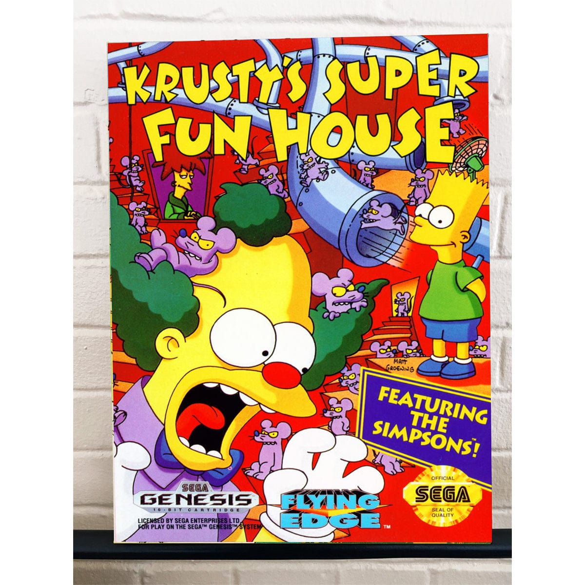 Krusty's Fun House - The Simpsons Gallery Wrapped Canvas Print 12x16