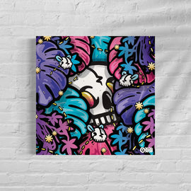 'The Monstera Within' 12x12 Gallery Wrapped Canvas Print by Oddgrass