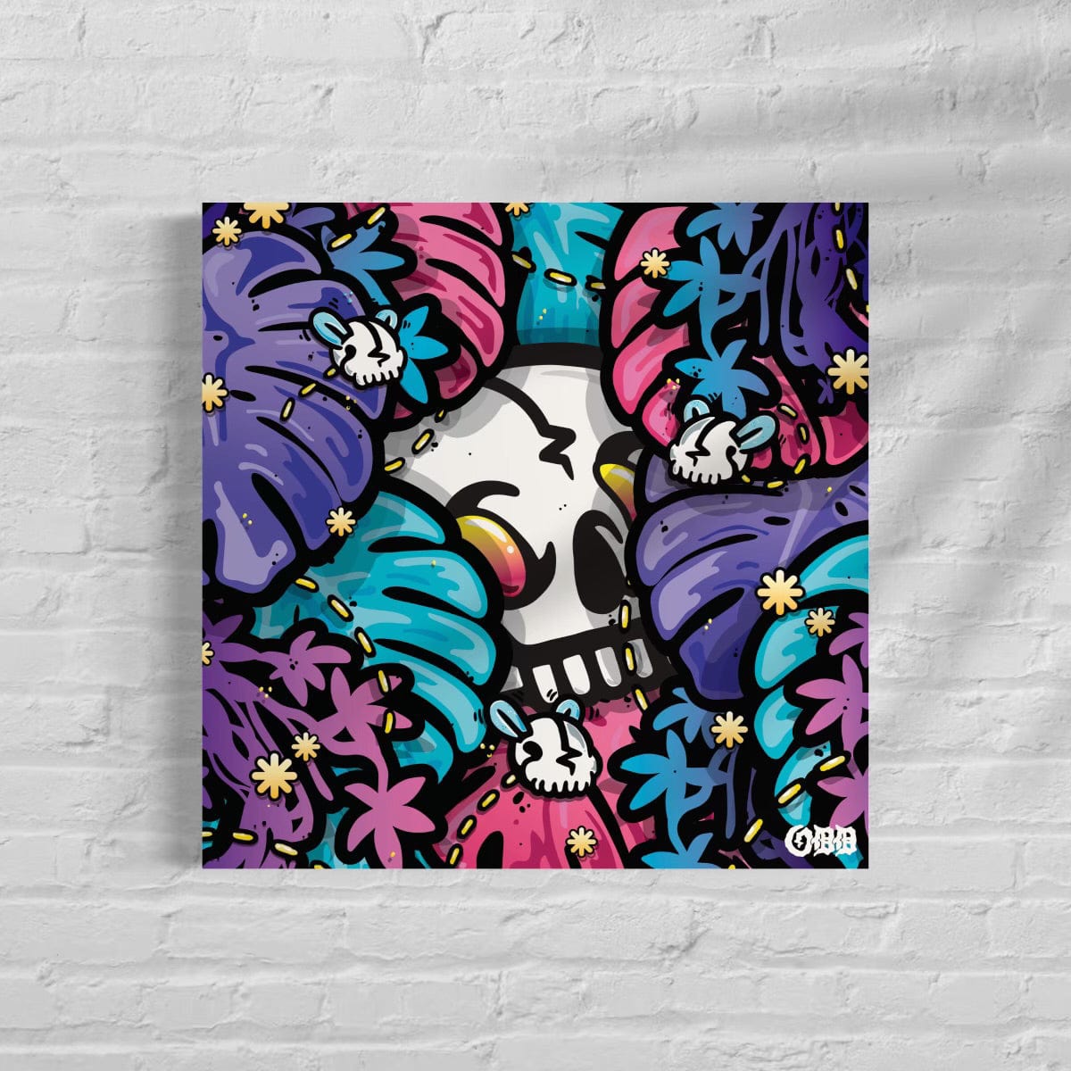 'The Monstera Within' 24x24 Gallery Wrapped Canvas Print by Oddgrass