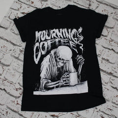Mourning Coffee T-Shirt by Godmachine