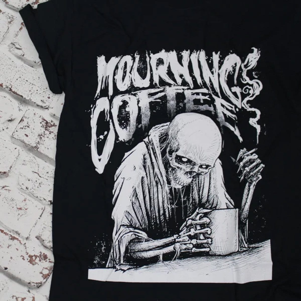 Mourning Coffee T-Shirt by Godmachine