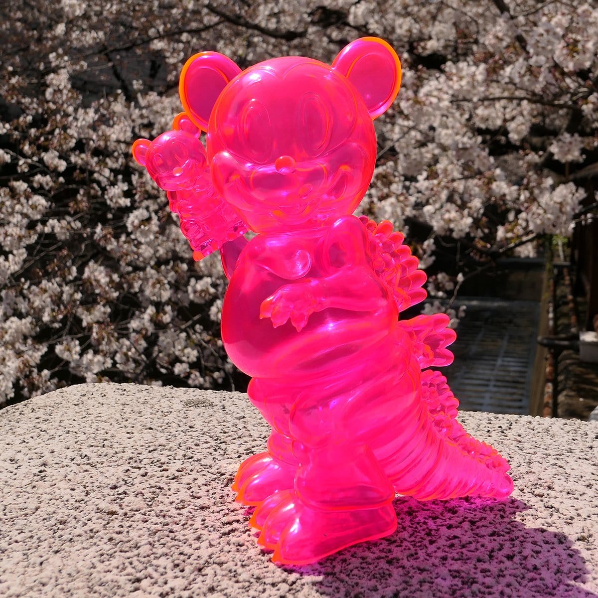 Mousezilla Clear Neon PK by Ron English Popaganda x Black Book Toy