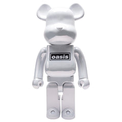 Oasis Merchandising White Chrome 1000% Bearbrick by Medicom