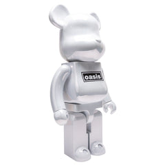 Oasis Merchandising White Chrome 1000% Bearbrick by Medicom