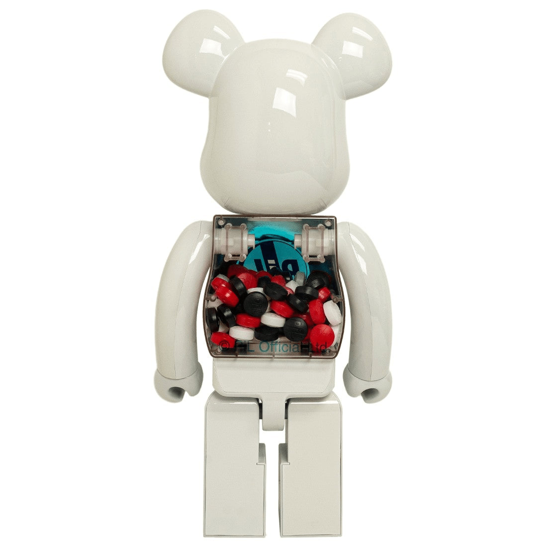 PiL White Chrome Version 1000% Bearbrick by Medicom