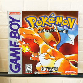 Pokemon Red Nintendo Gameboy Cover Gallery Wrapped Canvas Print