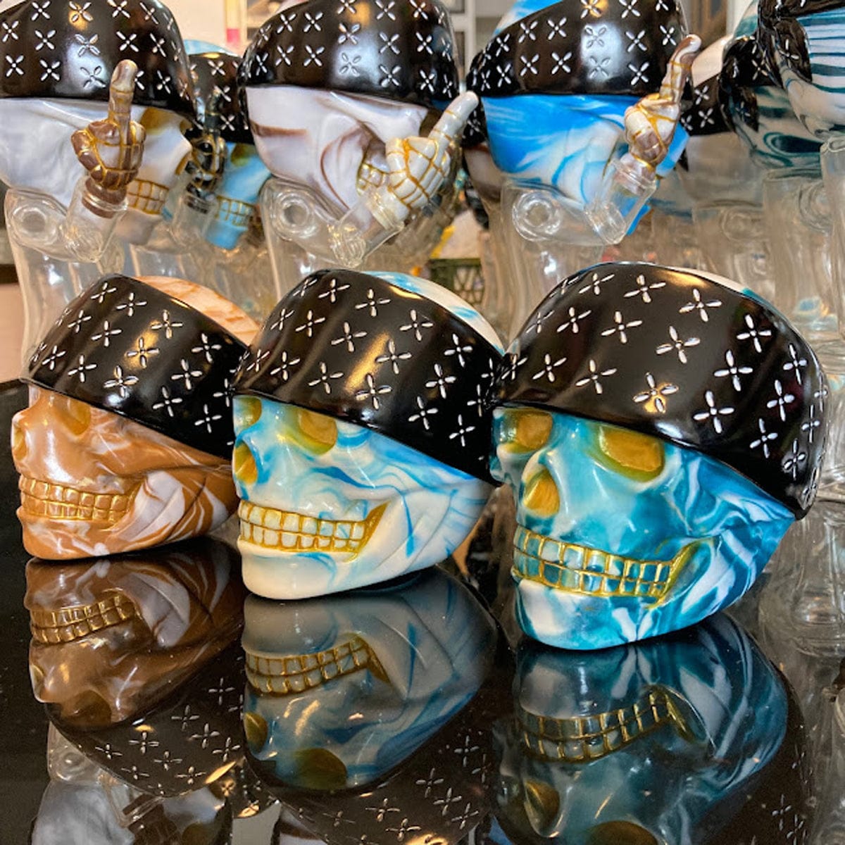 Psycho -Kun Crazy Mixed Marble Japan Sofubi by Suicidal Tendencies x Black Book Toys