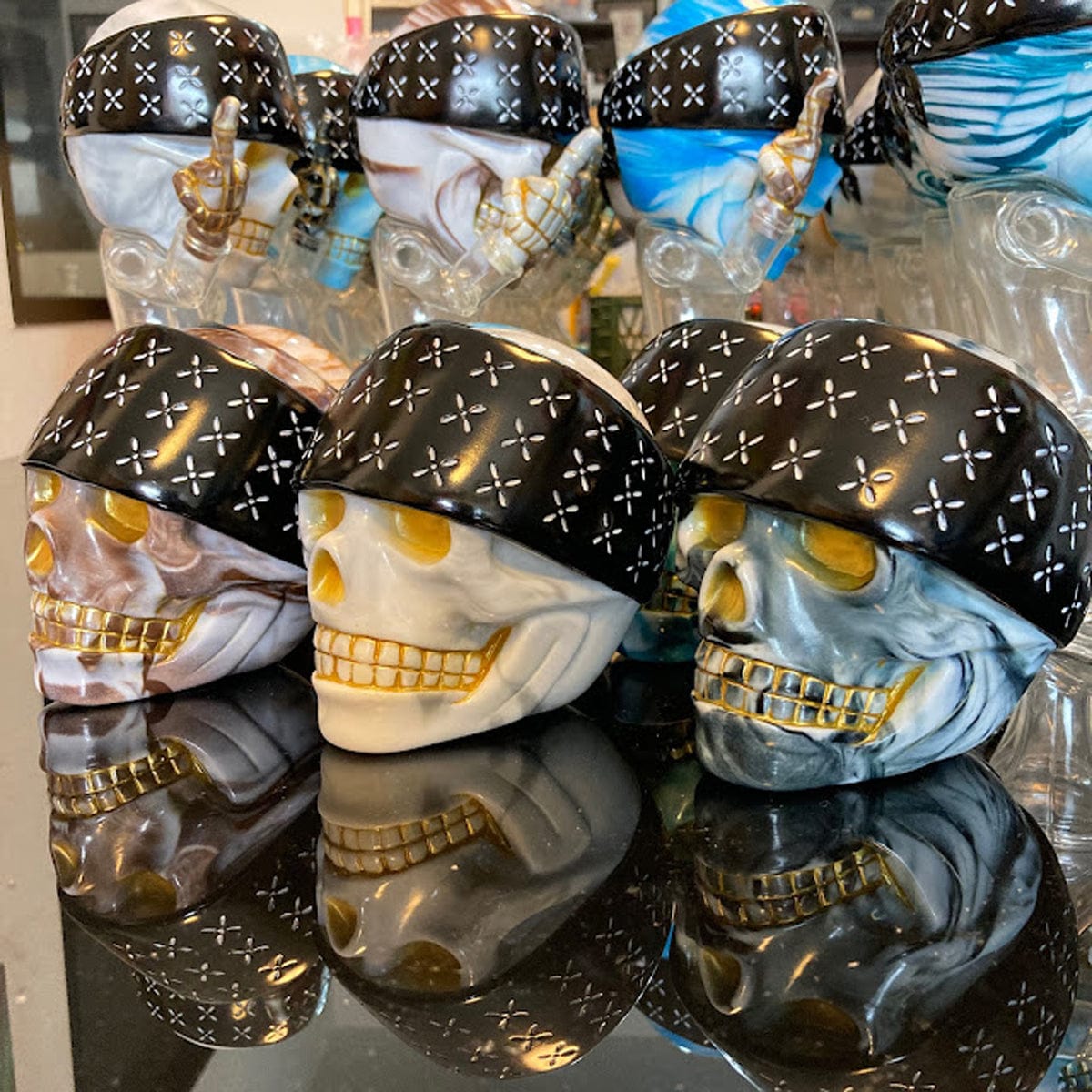 Psycho -Kun Crazy Mixed Marble Japan Sofubi by Suicidal Tendencies x Black Book Toys