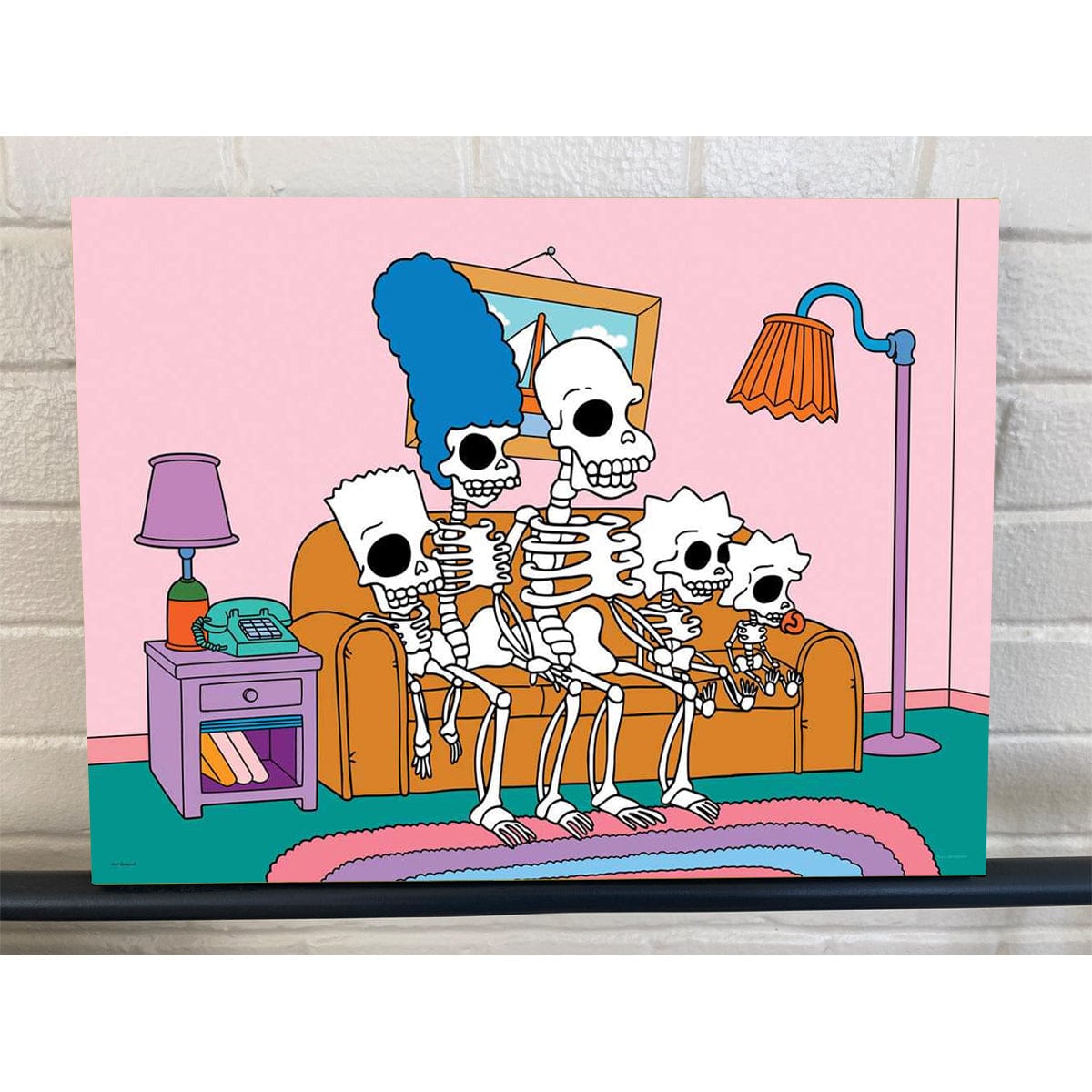 Simpsons Skeleton Family THOH Gallery Wrapped Canvas 12x16