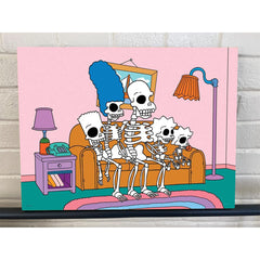 Simpsons Skeleton Family THOH Gallery Wrapped Canvas 12x16