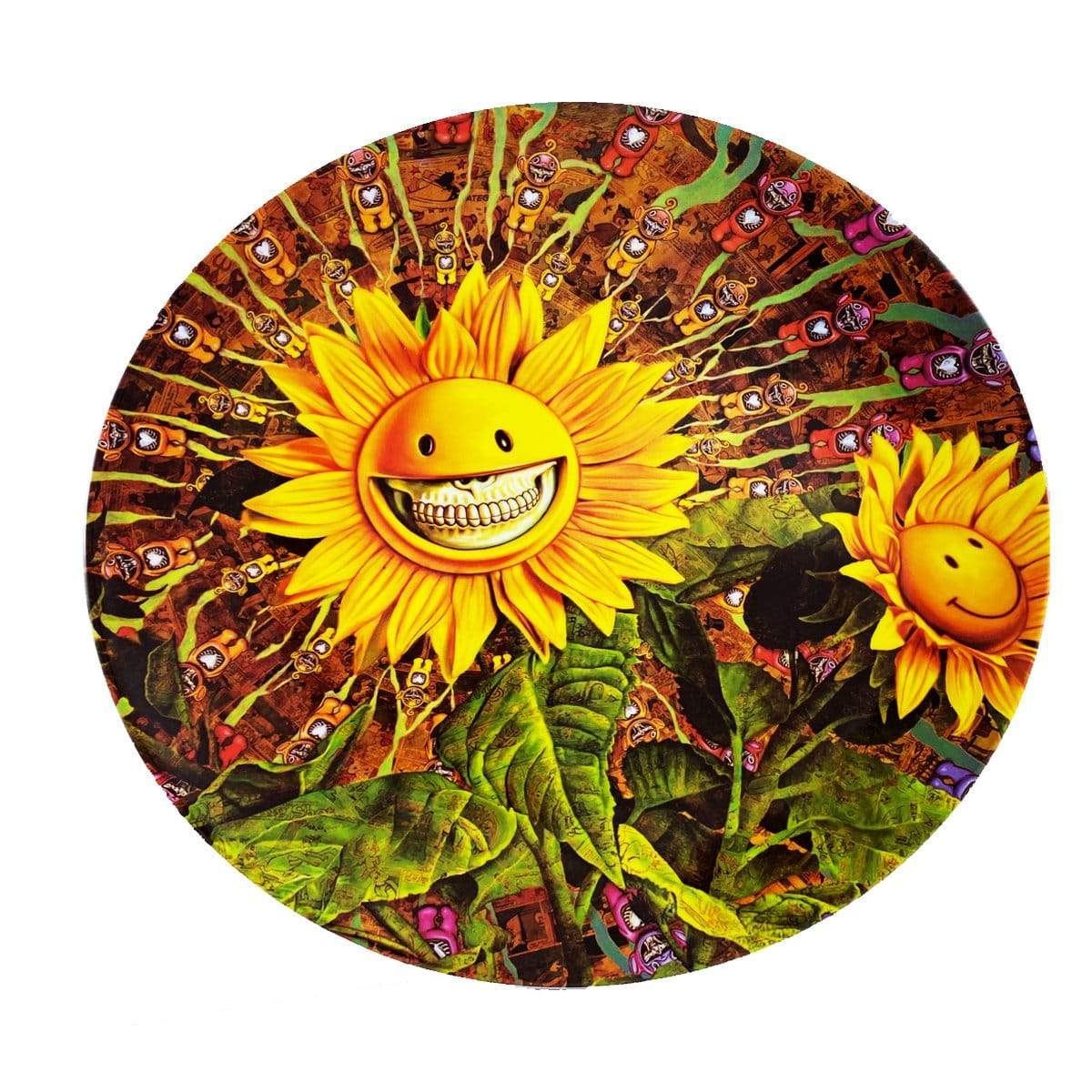 Sunflower Grin Small Plate by Ron English Popaganda