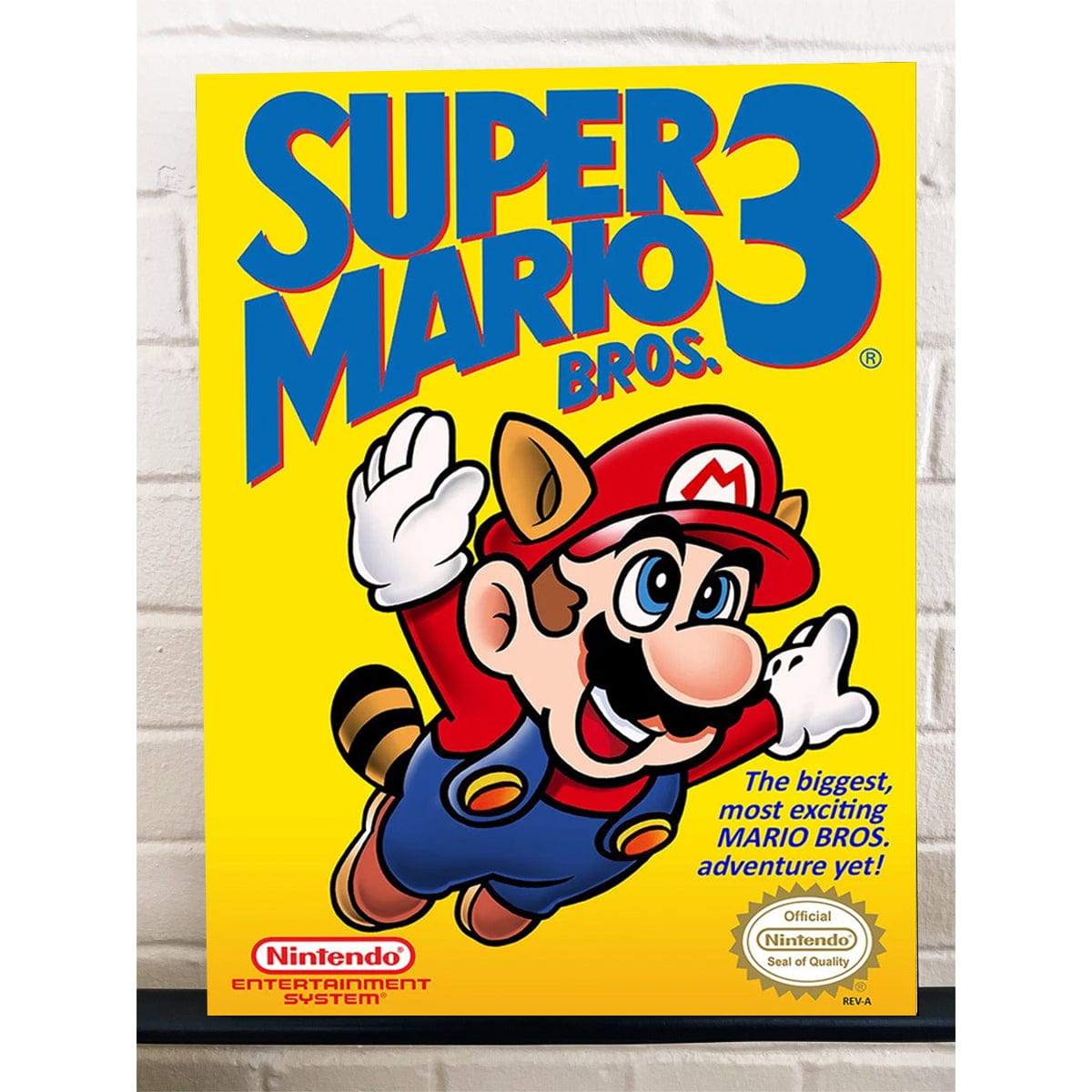Super Mario Bros 3 - Nintendo NES Cover Gallery Wrapped Canvas Print 12x16