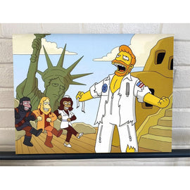It Was Earth All Along! - The Simpsons Gallery Wrapped Canvas Print 12x16