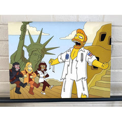 It Was Earth All Along! - The Simpsons Gallery Wrapped Canvas Print 12x16