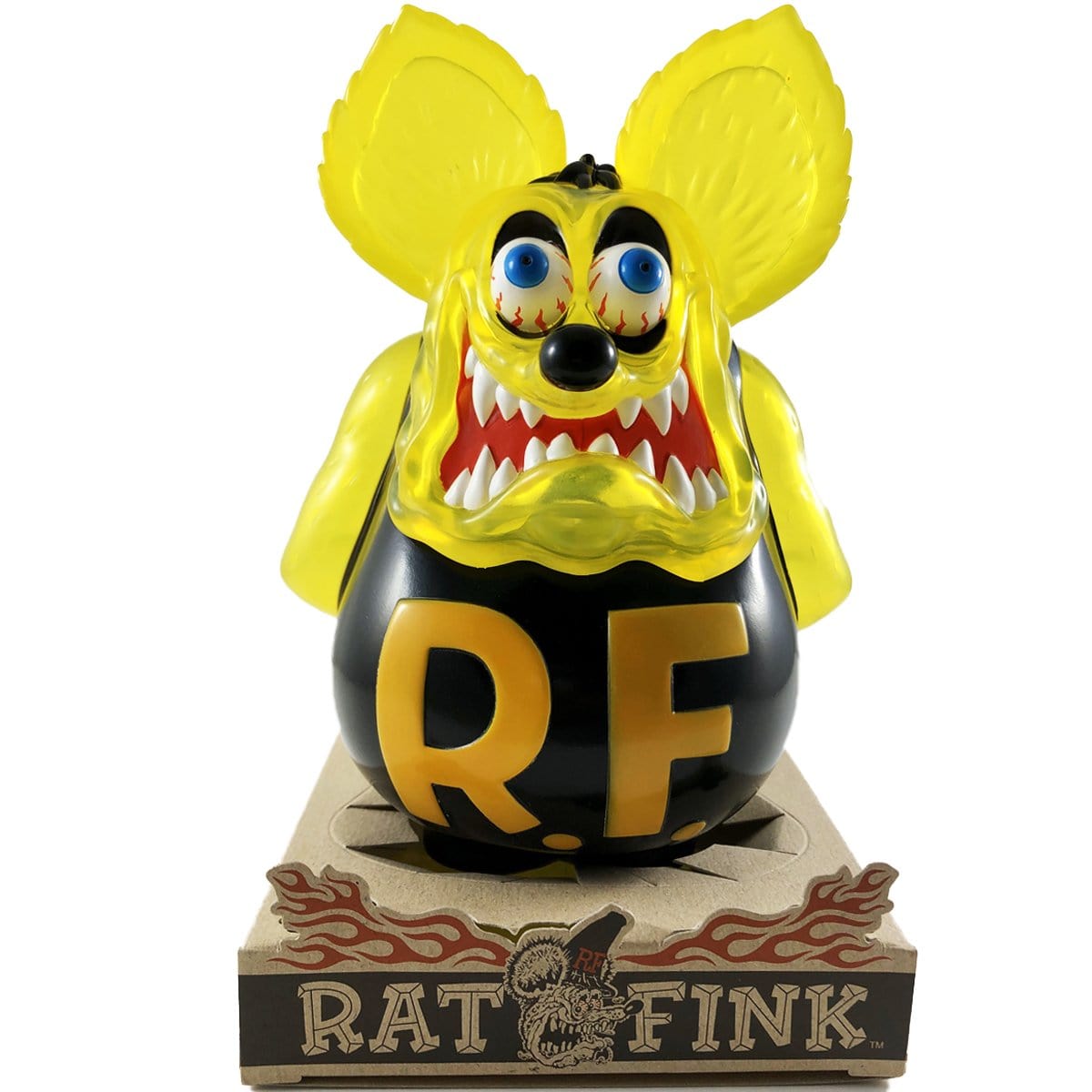 RAT FINK secret base フィギィア Rat Fink Translucent Yellow by Ed Roth x Secret base Sofubi